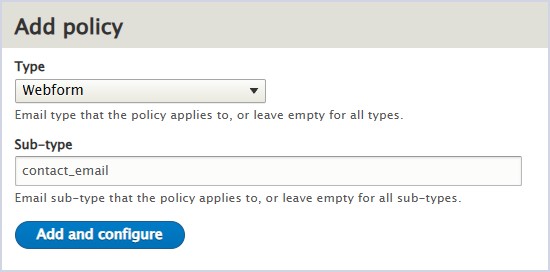 Symfony Mailer Policy - Add Sub-type