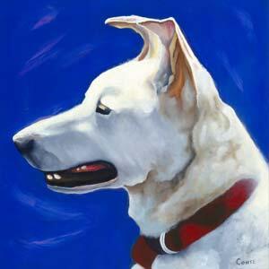 Painting of Carl the dog