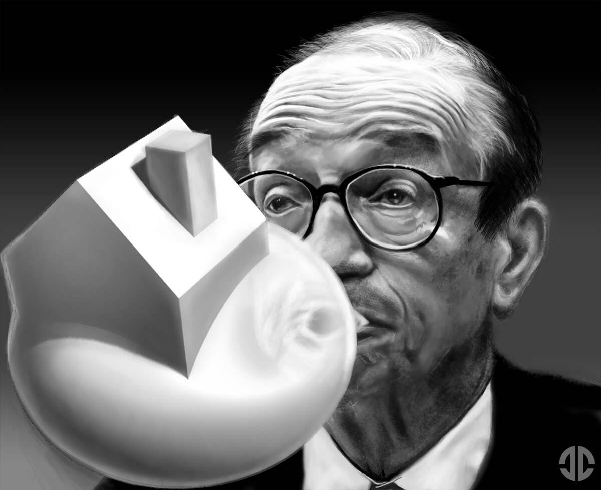 Illustration of Alan Greenspan